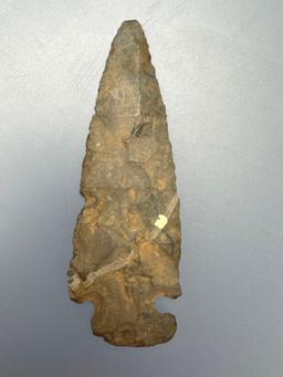 THIN 2 5/8" Side Notch Point, Found in a Field next to the Conn. River in East Windsor, CT, Ex: Joh