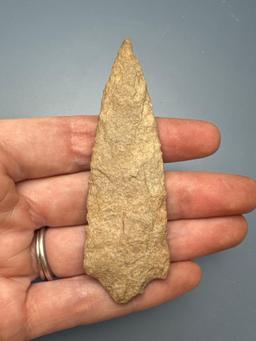 Large 3 3/8" Stem Point, This and others were found in fields next to the Conn. River in East Windso