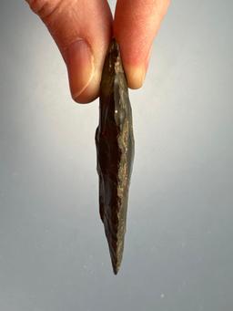 2 3/8" Corner Notch Point, This and others were found in fields next to the Conn. River in East Wind