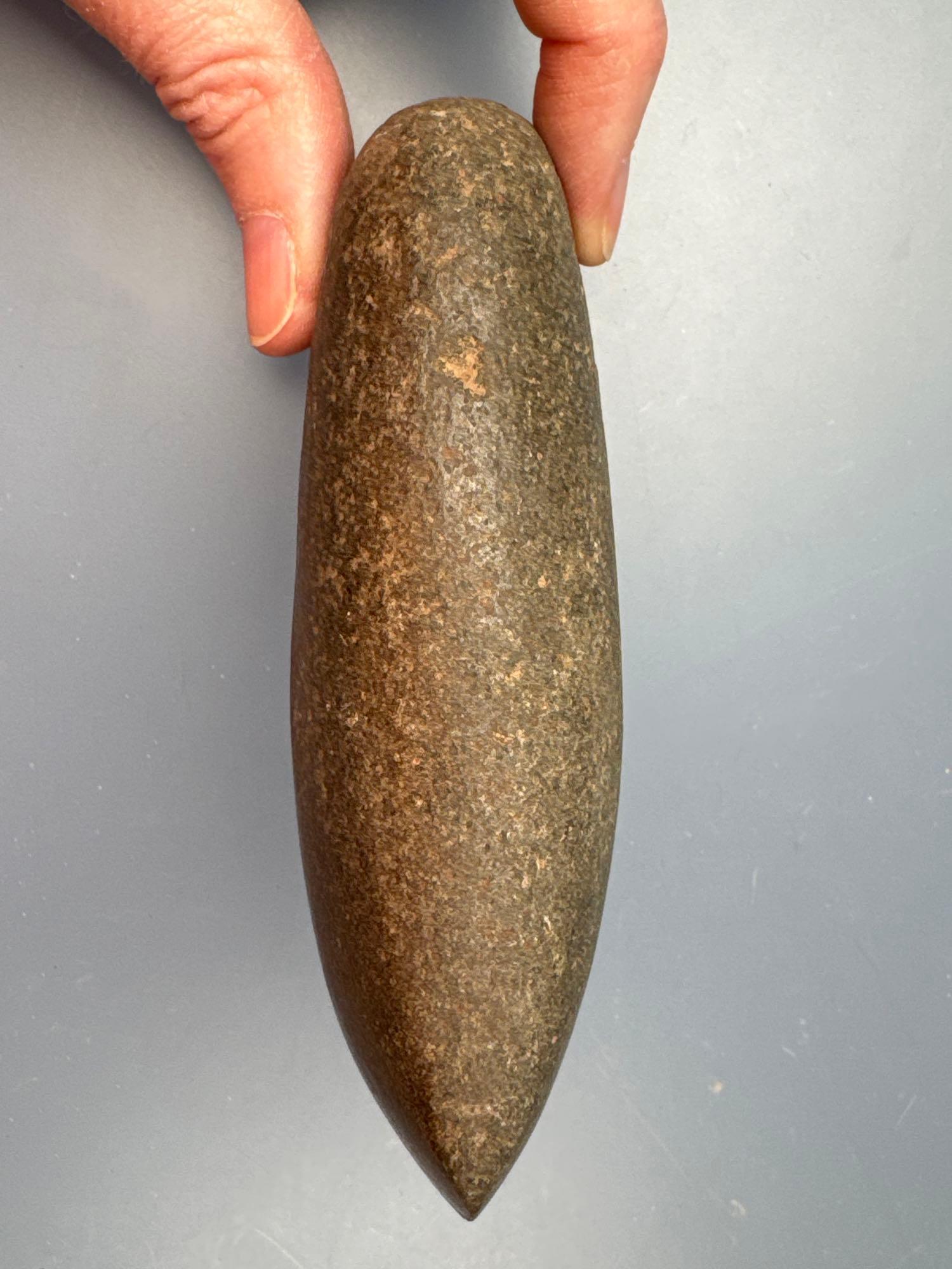 4 3/4" Flared Bit Celt, Polished Bit, This and others were found in fields next to the Conn. River i