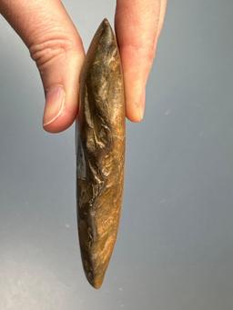 4" Polished Bit Celt, Found on the Feeck Site, Northampton Co., PA along the Delaware River