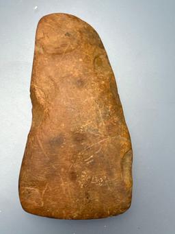 4" Polished Bit Celt, Found on the Feeck Site, Northampton Co., PA along the Delaware River