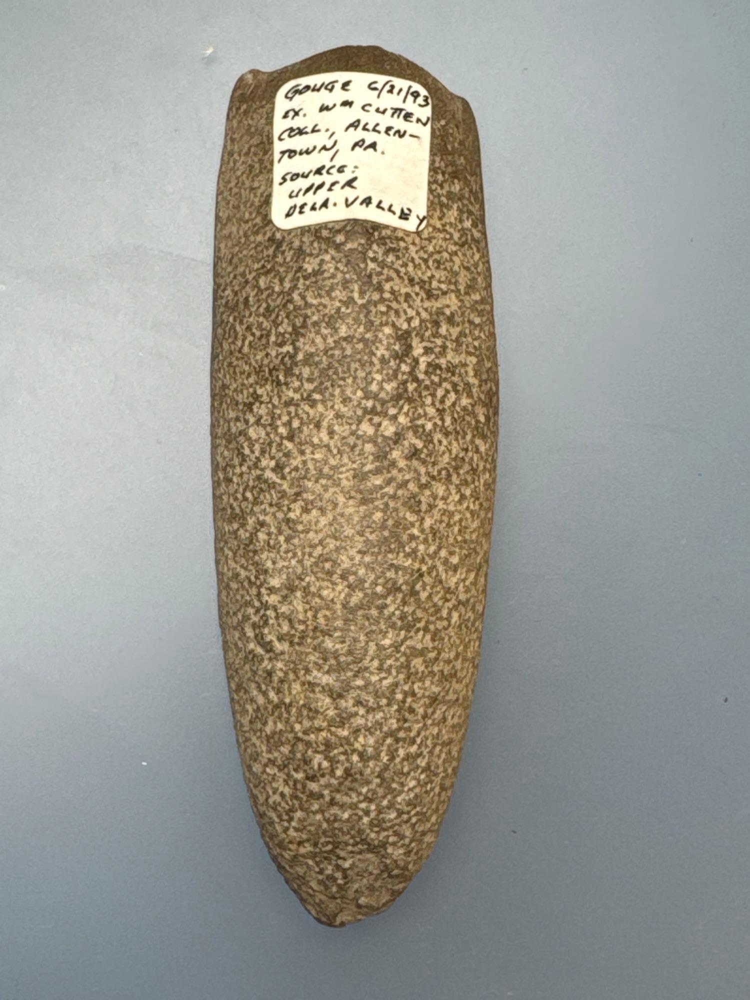 5" Stunning Humped Gouge, Found in Upper Delaware River Valley, From the Cutten Collection of Allent