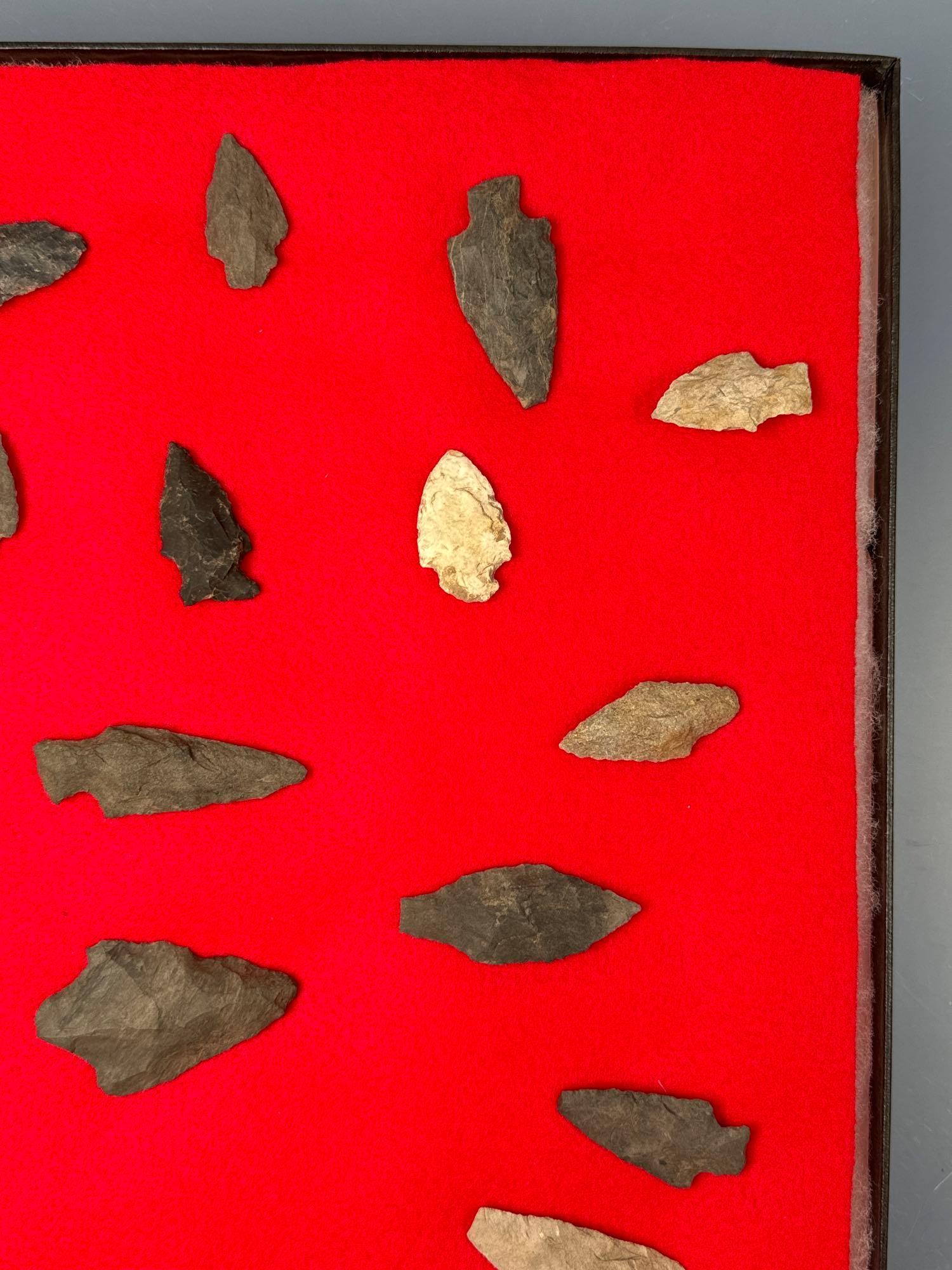 Lot of 23 Various Arrowheads, Longest is 3 5/16", Found in Jim Thorpe Area in Pennsylvania