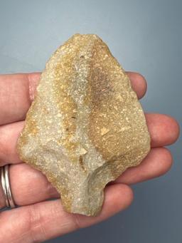 10 Larger Sized Points, Archaic Stem, Quartzite, Rhyolite, Longest is 3", Found in the Oley Valley,