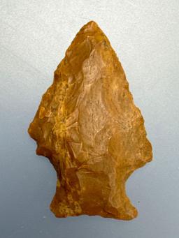 NICE 1 1/2" Jasper Susquehanna Broadpoint, Found in the Oley Valley, Berks Co., PA, Ex: Kauffman Col