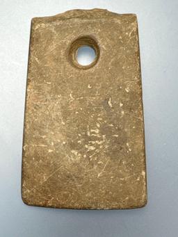 2 1/2" Salvaged Gorget/Pendant, Found in Pennsylvania, Ex: Wilhide Collection