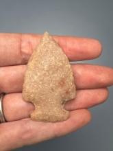 Well-Made 2 1/16" Corner Notch Quartzite Point, Semi-Translucent, Found in Northampton Co., PA, Ex: