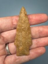 2 5/8" Honey Quartzite, Bare Island, Nice Point, Found in Northampton Co., PA, Ex: Burley Museum Col