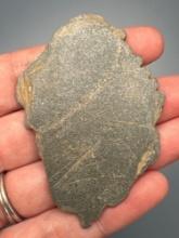 2 5/8" Peach Bottom Slate Talled Pendant/Effigy, Salvaged, Found in Columbia Area of Lancaster Co.,