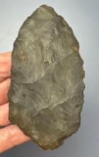 4" Green Normanskill Chert Point, Found in a Field next to the Conn. River in East Windsor, CT, Ex:
