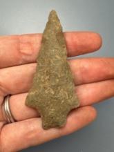 2 3/4" Quartzite Stemmed Point, This and others were found in fields next to the Conn. River in East