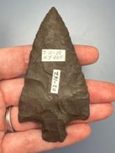 3 3/8" Large Stemmed Esopus Chert Point, Found in New York State, Ex: Walt Podpora Collection