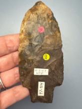 Large 4 1/4" Stemmed Point, Colorful Jasper, Found in the Southeastern US, Ex: Podpora Collection