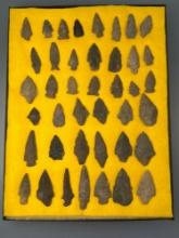 Lot of 41 Various Points, Mainly Carbon Co., Chert, Found in Jim Thorpe Area in Pennsylvania, Longes