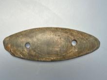 NICE Polished 4" Banded Slate Gorget, (Date is etched Twice on Surface, Likely when old finder found