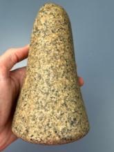 STUNNING 6 1/4" Highly Polished Granite Bell Pestle, Dimple On Bottom, No Flaws Noted on this one! S