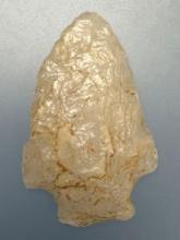 1 3/4" Quartz Stem Point, Found in Wake Co., North Carolina
