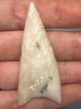 NICE 2 3/16" Early Quartz Lanceolate, Found in Wyoming Co., PA, Ex Fogelman