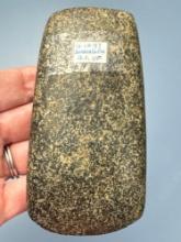 SUPERB 4 1/4" Polished Hardstone Celt, Found in Seneca Co., Ohio, Well-Made Example, Ex: Walt Podpor