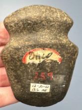 3" Miniature Trophy Style Axe, Raised Ridges, Found in Ohio, Ex: Bob Sharp, Walt Podpora