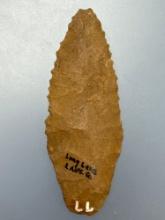 HIGHLIGHT 2 7/8" Jasper Agate Basin, Paleo, Ex: Doc Bowser Collection, Found at Long Level, York Co.