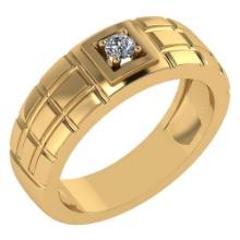 Certified .11 Ctw Diamond And 14k Yellow Gold Promise Band