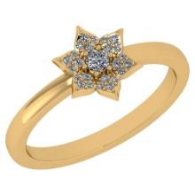 Certified .15 Ctw Diamond 14k Yellow Gold Engagement Ring