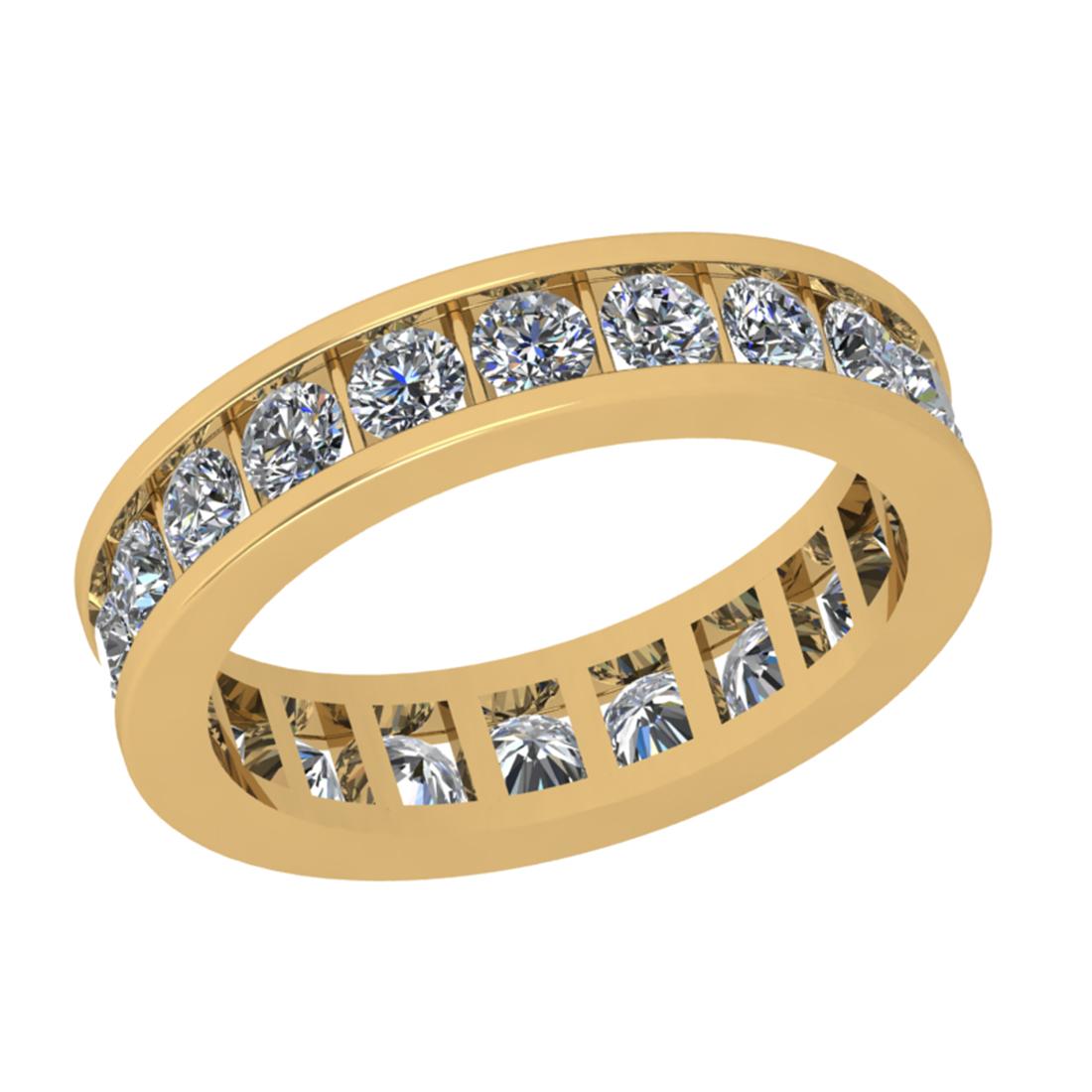 3.00 Ctw SI2/I1 Diamond 14K Yellow Gold Men's Band Ring
