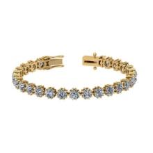 Certified 12.50 Ctw Diamond SI2/I1 Bracelet 14K Yellow Gold Made In USA