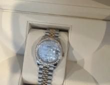 Brand New Mother of Pearl Dial 31mm Oysterperpetual Rolex with Factory Diamond Bezel Comes with Box