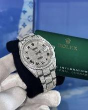 Custom Full Diamond Rolex Ref 126300 41mm (G-H, SI1-SI2) Comes with Box, Papers, & Appraisal