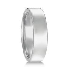 Euro Dome Comfort Fit Wedding Ring Mens Band in platinum 5mm