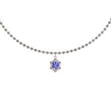 Certified 7.95 Ctw Tanzanite And Diamond SI2/I1 14K Rose Gold Pendant Necklace