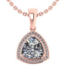 .65 Ctw Diamond 14k Rose Gold Necklaces VS/SI1