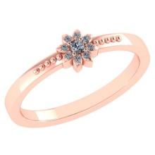 Certified .09 CTW Diamond And 14k Rose Gold Simple Ring