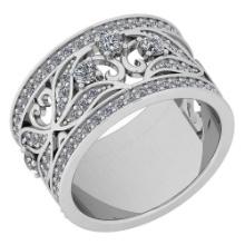 Certified 1.03 Ctw Diamond VS/SI1 Engagement 10K White Gold Ring