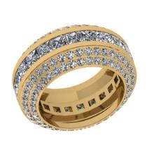 6.80 Ctw SI2/I1 Diamond 14K Yellow Gold Wedding/Anniversary /Engagement Band Ring