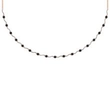 2.60 Ctw i2/i3 Treated Fancy Black And White Dimaond 14K Rose Gold Necklace