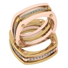 Certified 0.28 Ctw Diamond I1/I2 2 Tone Engagement 14K Rose And Yellow Gold Ring