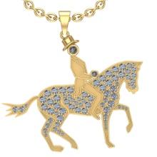 1.50 Ctw Si2/i1 Diamond 14K Yellow Gold Prince Charming Necklace