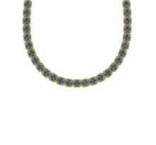 2.82 Ctw i2/i3 Treated Fancy Blue Diamond 14K Yellow Gold Necklace