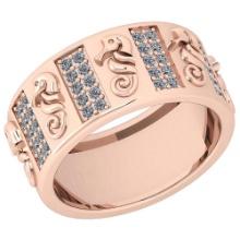 Certified 0.48 Ctw Diamond VS2/SI1 Engagement 14k Rose Gold Ring