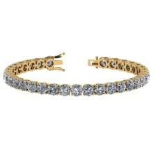 14.85 Ctw SI2/I1 Diamond Ladies Fashion 18K Yellow Gold Tennis Bracelet