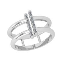 0.10 Ctw SI2/I1 Diamond 14K White Gold Eternity Band Ring