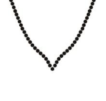 4.66 Ctw i2/i3 Treated Fancy Black Diamond 14K Rose Gold Necklace