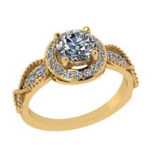 1.90 Ctw SI2/I1 Diamond 14K Yellow Gold Engagement Ring