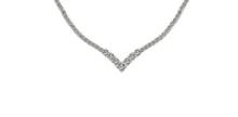 Certified 6.97 Ctw SI2/I1 Diamond 14K Yellow Gold Necklace