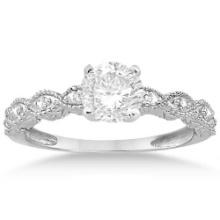 GIA Certified Petite Marquise Diamond Engagement Ring 14k White Gold 1.10ctw