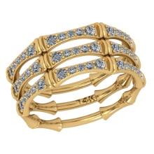 1.00 Ctw Si2/i1 Diamond 14K Yellow Gold Men's Wedding Ring
